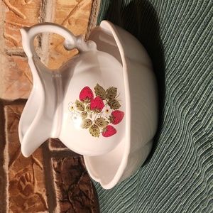 McCoy Strawberry Mini Bowl & Pitcher. Good condition.